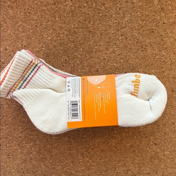 NWT Timberland Multicolor Trim Socks 5 pairs pink blue white - Picture 4 of 8